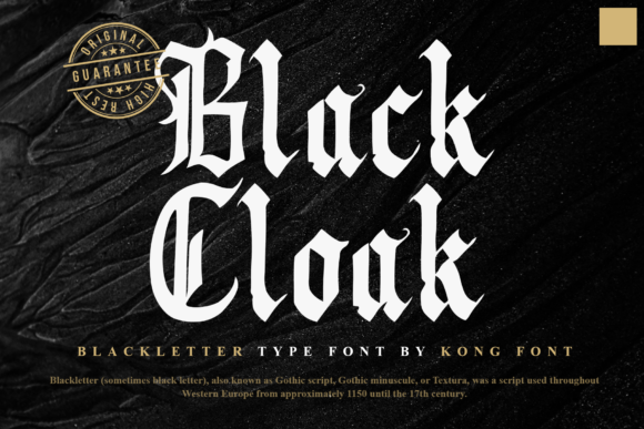Black Cloak: A Blackletter Font for Bold Branding