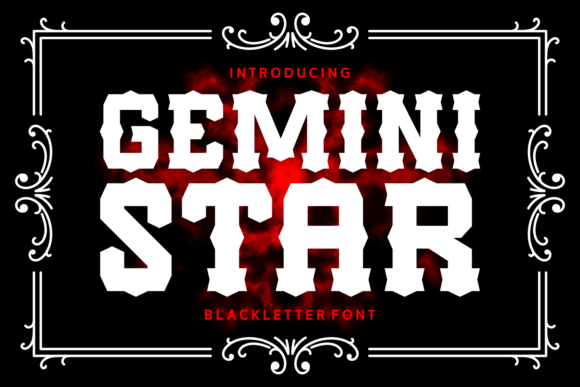 Gemini Star: A Whimsical Blackletter Font with Cosmic Flair