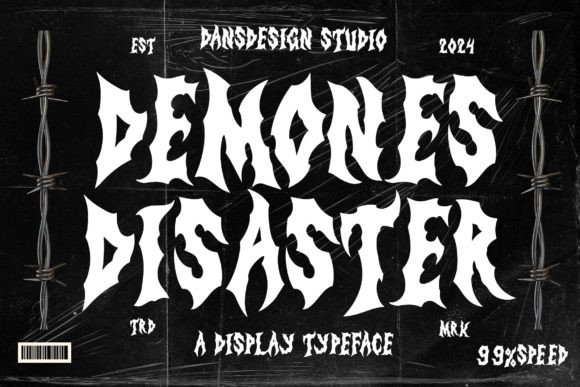 Unleashing Demones Disaster: A Blackletter Font for Bold Branding
