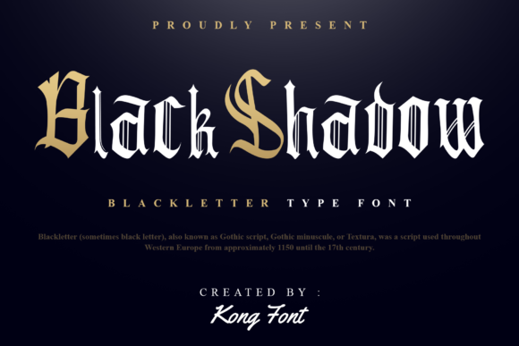 Unveiling Black Shadow: A Vintage Gothic Typeface